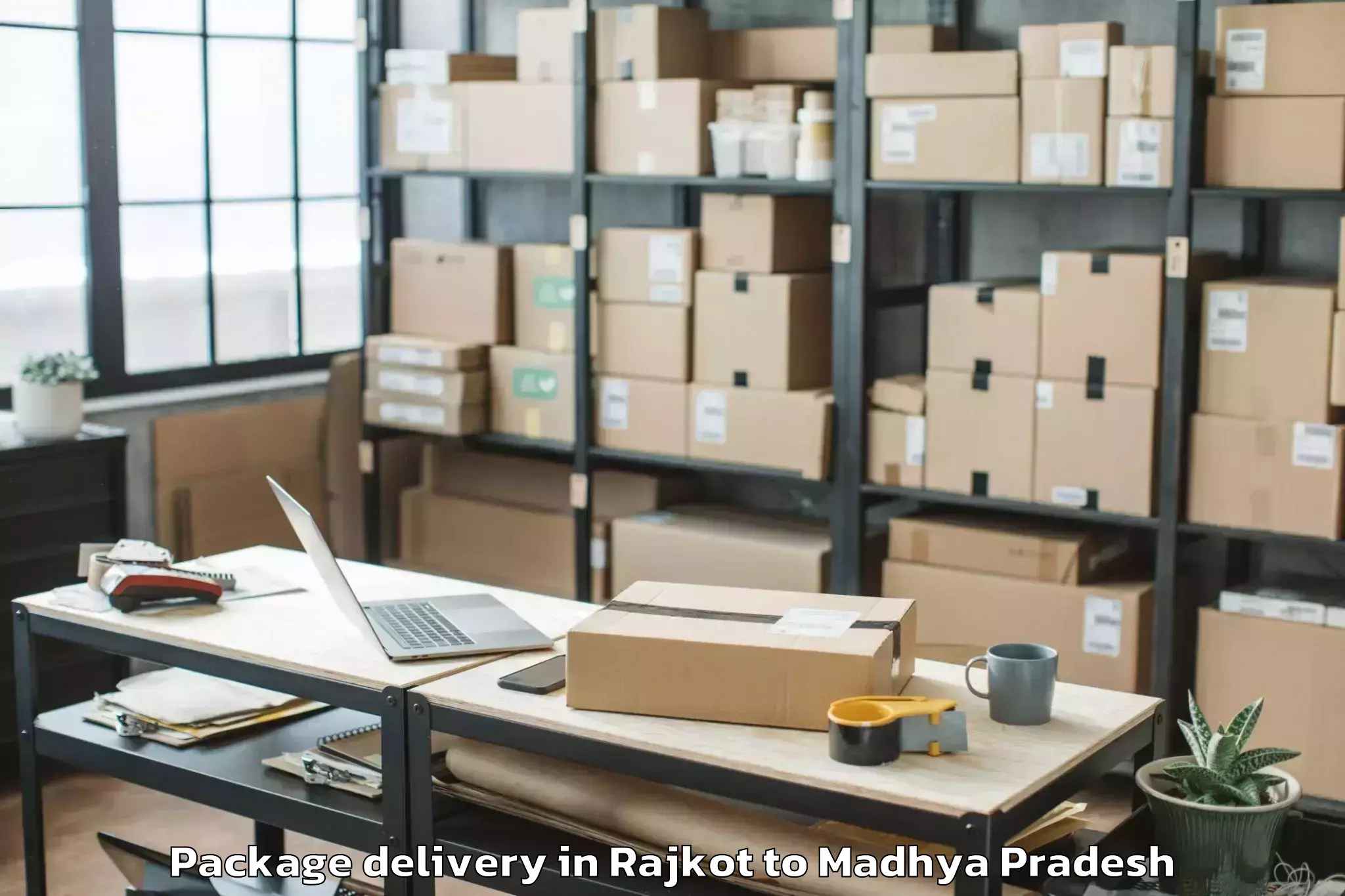 Top Rajkot to Dhimarkheda Package Delivery Available